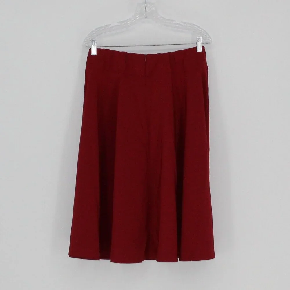 NWT Women’s Red Tie-Waist Midi Skirt(2XL) - Picture 2 of 6